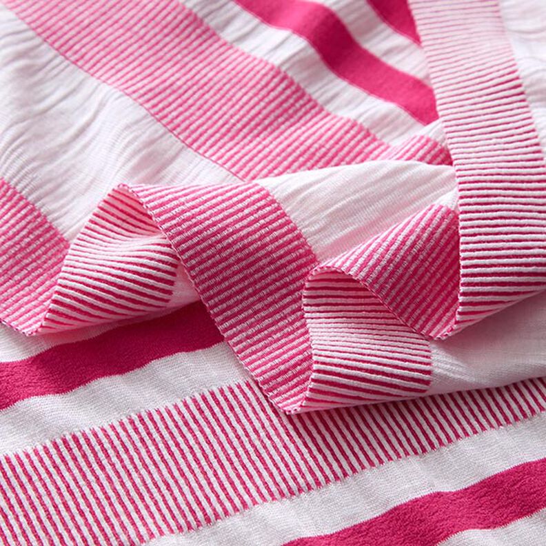 Tela de jersey de viscosa Estrellado – blanco/pink,  image number 3