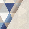 Tela decorativa Panama media Triángulos – azul,  thumbnail number 4