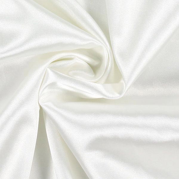 Stretch Satin – blanco lana Perfecto para Moda de noche y festiva
